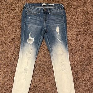 Jessica Simpson ombré Kiss Me Super Skinny bleached jeans. Size 28